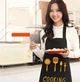 Водонепроницаемый кухонный фартук с принтом Cooking на завязках с карманом, черный с золотым (107215053) - изображение 2