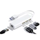 Переходник концентратор хаб USB - Ethernet RJ45 LAN (100 Мб/с) + 3 port USB (48852) - изображение 1
