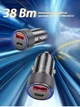 Автомобильное зарядное устройство USB-A 18 Вт + Type-C 20 Вт зарядка от прикуривателя USLION UD7570 (US-001) Black - изображение 3