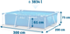 Каркасний басейн Intex 28272 300 x 200 x 75 см 2 в 1 Blue (5902854511181) - зображення 2