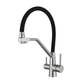 Змішувач для кухні Lidz Aria 020F3 Black/Nickel (під осмос та хол/гор. воду) - зображення 5