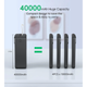 Универсальная мобильная батарея CHOETECH B731 PD22.5W 40000mAh с функцией быстрой зарядки и LED-дисплеем Black - изображение 4