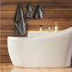 Набор 3 вафельных полотенца Lovely Svi для ванной, отелей, SPA, саун, кухні 70x140 см , 2 шт - 34x72 см - Серый - изображение 4