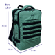 Рюкзак зелений DERBY CabinPack-40 з кишенею для ноутбука до 17,3" відділ для одягу об'єм 26-40 літрів 50 40 20 ручна поклажа в літак дорожній для подорожей 40 30 20 - зображення 3