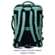 Рюкзак зелений DERBY CabinPack-40 з кишенею для ноутбука до 17,3" відділ для одягу об'єм 26-40 літрів 50 40 20 ручна поклажа в літак дорожній для подорожей 40 30 20 - зображення 10