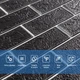 Панель стінова 700х700х5мм Чорна цегла з білим SW-00001503 - изображение 4