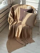 Плед вязаный ПРОВАНС Cotton бежевый, 120х200см 039527 - изображение 2