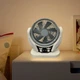 Вентилятор портативный FAN-606 4в1 настольный с солнечной панелью 14 Вт с LED-подсветкой аккумуляторный для кемпинга и дома - изображение 6