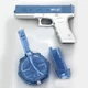 Электрический водяной пистолет Glock с USB зарядкой и большим магазином Синий ( код: WGG-9x19Z ) - изображение 2