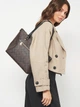 Сумка шоппер женская из натуральной кожи Coach Gallery Tote BG-COA-41 Коричневая (193971357454) - изображение 2