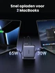 Зарядний пристрій UGREEN Nexode 100W GaN Fast Charger (x563), 5-Port, мережевий, PD3.0, QC4.0, USB 4C1A - зображення 6