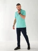 Чоловіча бавовняна футболка-поло Uaclothes S Ментоловий (like33234-134481351) - зображення 1