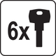 Сердцевина замка VOREL латунная асимметричная 87 мм 36/51, мм 6 ключей (77193_vo) - зображення 2