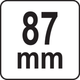 Сердцевина замка VOREL латунная асимметричная 87 мм 36/51, мм 6 ключей (77193_vo) - зображення 3