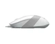 Мышка проводная компьютерная A4Tech FM10S 1600dpi симметричная бесшумная с антискользящим покрытием White - изображение 3