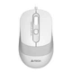 Мышка проводная компьютерная A4Tech FM10 1600dpi симметричная с резиновыми вставками White - изображение 1