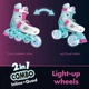 Роликові ковзани Neon Combo для дітей від 6-ти років, LED-підсвітка коліс, розмір 34-37 Бірюзовий (NT10T4) - зображення 7