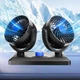Портативный двухголовый авто вентилятор Car Mounted Fan F30 Свободное вращение 360° 5V Oт USB Black - изображение 2