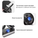 Портативный двухголовый авто вентилятор Car Mounted Fan F30 Свободное вращение 360° 5V Oт USB Black - изображение 4