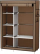 Тканевый шкаф складной STORAGE WARDROBE на 2 секции (106х45х170 см), органайзер для одежды, стеллаж тканевый Коричневый - изображение 2