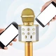 Микрофон караоке Bluetooth USB WSTER WS-858 беспроводной с колонкой Золото - изображение 1
