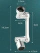 Насадка аэратор на кран Faucet Splash Head с поворотом на 1080° и двумя режимами пластик - изображение 6