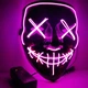 Неоновая маска Purge Mask Судная ночь светящаяся LED маска для Хэллоуина на батарейках - изображение 8