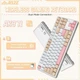 Бездротова (Bluetooth + 2,4G) механічна клавіатура з HOT SWAP AJAZZ AK871 87Key, BLUE switch, УКР/АНГЛ, White (AK871W) - изображение 5