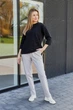 Кофта-лонгслив женская UMON с рукавом 3/4 XXL черная (М181) - изображение 4