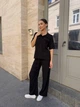 Костюм женский кофта и брюки лен жатка K&ML 576 XS - S ( 42 - 44 ) Черный ( 576 - 03 ) - изображение 9