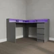 Стол угловой игровой Данте с подсветкой RGB Антрацит L=1200/1300мм (арт.SKRZ1000-146) - изображение 4