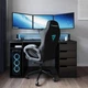 Стол компьютерный игровой Майнкрафт Upgrade с подсветкой RGB Черный L=1600мм (арт.SKRZ1000-144) - изображение 2