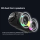 Беспроводная аккумуляторная Bluetooth колонка BT5.0 бумбокс 80W TWS AUX/TF/USB 8h IPX5 LED RGB подсветка Hopestar A50 Party - изображение 7