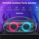 Беспроводная аккумуляторная Bluetooth колонка BT5.0 бумбокс 80W TWS AUX/TF/USB 8h IPX5 LED RGB подсветка Hopestar A50 Party - изображение 9