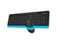 Комплект (клавіатура + миша) A4Tech Fstyler FG1010S Black/Blue - изображение 2