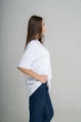 Жіноча футболка oversize з геометричним білим орнаментом по білому Melanika "Низина" L-XL - зображення 6