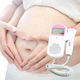 Доплер фетальний Baby Monitor ультразвуковий детектор серцебиття кишеньковий 2 5 МГц універсальний білий (300) - зображення 3