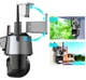 Уличная камера WIFI охранная поворотная Dual Lens Zoom 8MP сирена, зум 360 Двойной объектив - изображение 3