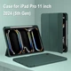 Силиконовый чехол обложка + Pencil Direct Charge + Pencil Holder BBM1 для iPad Pro 11" 2024 (M4)/2025(M5) Темно-зеленый - изображение 2