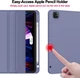 Силиконовый чехол обложка + Pencil Direct Charge + Pencil Holder BBM1 для iPad Pro 12.9" 2020/2021/2022/Air 13" 2024(M2)/2025(M3)/2026(M4) Серо-фиолетовый - изображение 4