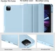 Силиконовый чехол обложка + Pencil Direct Charge + Pencil Holder BBM1 для iPad Pro 12.9" 2020/2021/2022/Air 13" 2024(M2)/2025(M3)/2026(M4) Голубой - изображение 6