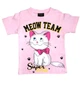 Комплект для девочки футболка и шорты принт котик Meow Team 80 розовый - изображение 2