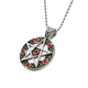 Кулон (подвеска) с пентаграммой и кристаллами на цепи 60 см 42*35 мм Fasion Jewelry Красный - изображение 2