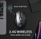 Бездротова ігрова комп'ютерна миша INPHIC F1 2.4G на акумуляторі чорно-сіра - изображение 6