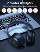 Игровые Bluetooth наушники Onikuma с кошачьими ушками, RGB подсветкой и микрофоном Беспроводные наушники для геймеров и стримеров - изображение 2