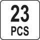 Wkład do szuflady narzędziowej YATO wiertła 1-10 mm, nożyczki, nóż, wkrętak-wskaźnik napięcia 250 V (YT-55471) - obraz 2