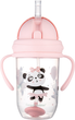 Kubek niekapek Canpol Babies Exotic Animals z rurką i odważnikiem 270 ml Różowy (5901691852754) - obraz 4