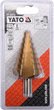 Wiertło stopniowe do metalu z powłoką tytanową YATO HSS-TiN 10-45 mm (YT-44742) - obraz 6