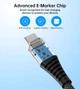 Кабель Choetech PD3.1 240W USB-C to USB-C 1.2M Magnet Cable Black (XCC-1052) - изображение 7