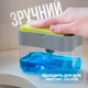 Кухонный органайзер диспенсер нажимной дозатор для моющего средства подставка для мочалки на кухню с губкой в комплекте Серый HDM-S - изображение 3